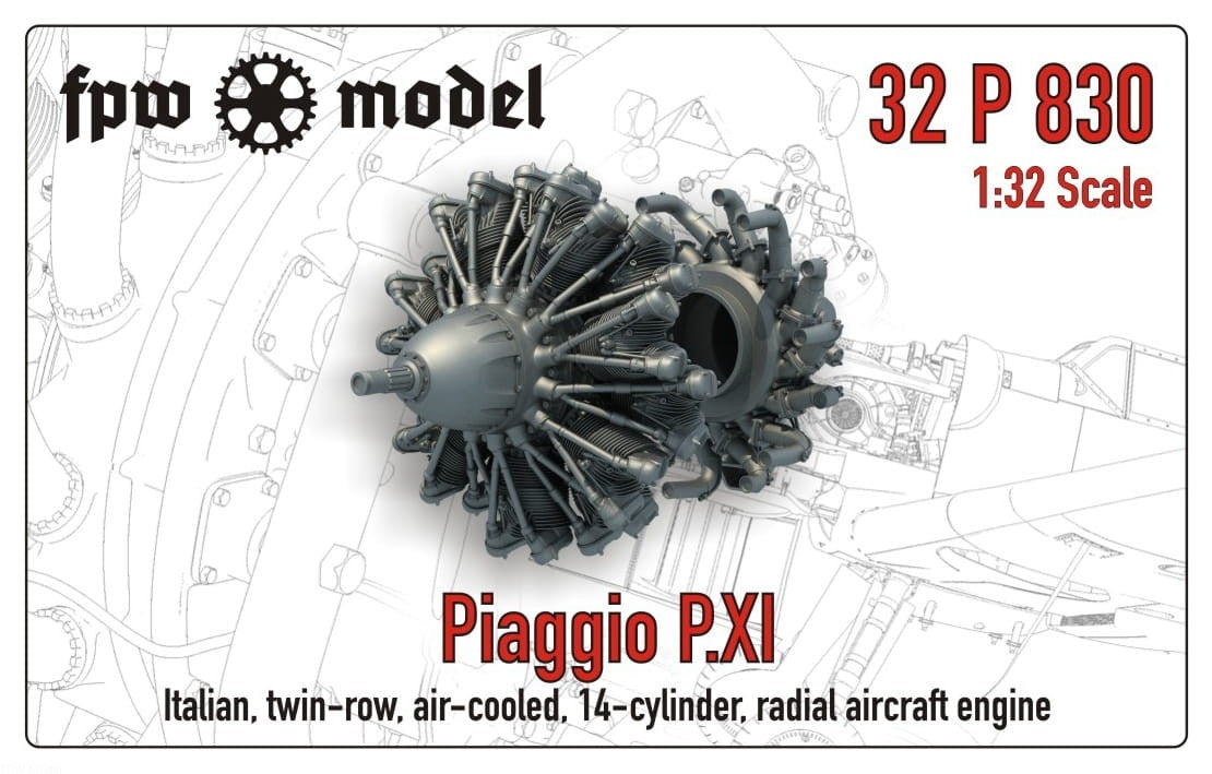 FPW Model 32P830 Piaggio P.XI 1/32