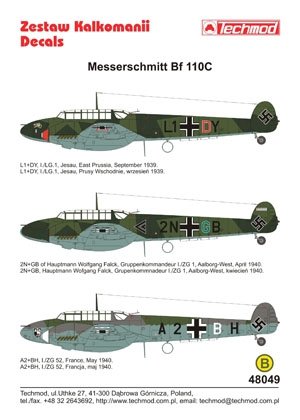 Techmod 48049 - Messerschmitt Bf 110C 1/48 – image 2