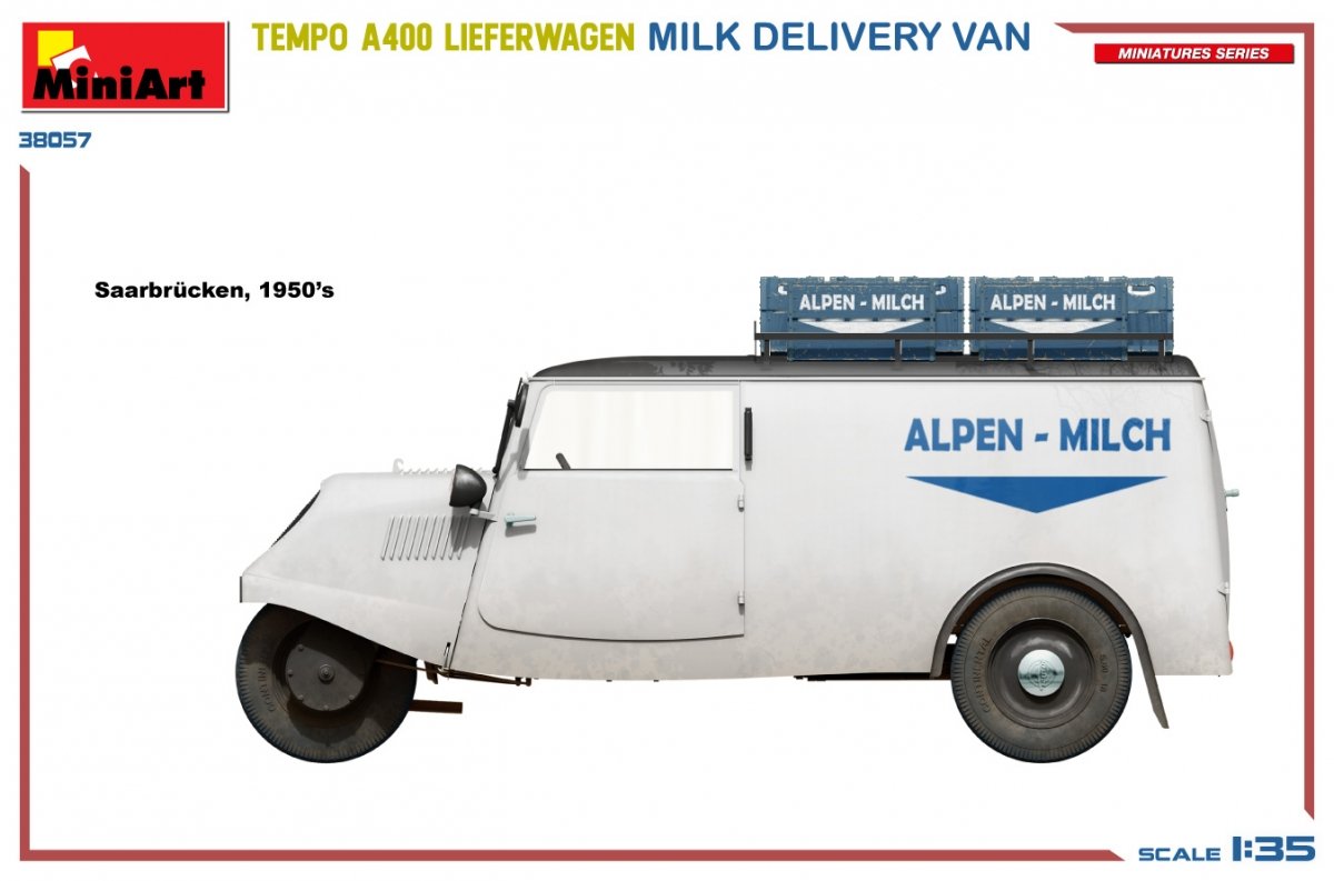 MiniArt 38057 TEMPO A400 LIEFERWAGEN. MILK DELIVERY VAN 1/35 – image 6