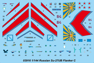 Trumpeter 03916 Russian Su-27UB Flanker C 1/144 – obrázek 3
