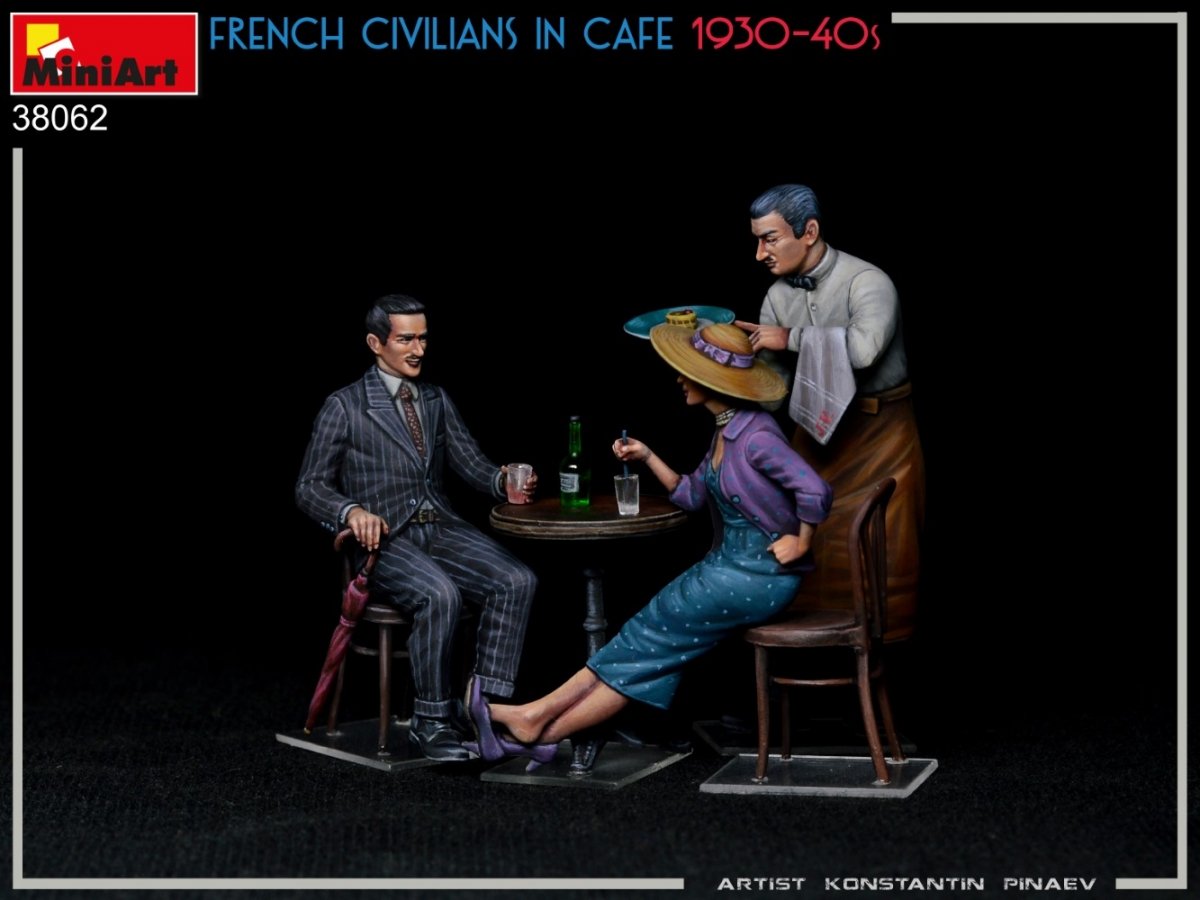MiniArt 38062 FRENCH CIVILIANS IN CAFE 1930-40S 1/35 – immagine 5