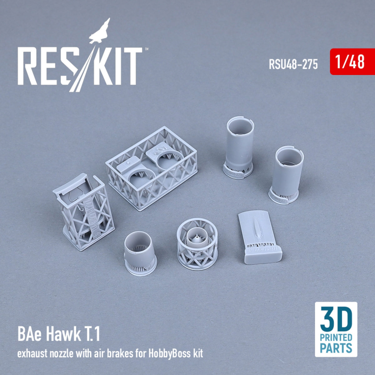 RESKIT RSU48-0275 BAE HAWK T.1 EXHAUST NOZZLE WITH AIR BRAKES FOR HOBBYBOSS KIT (3D PRINTED) 1/48 – obrázek 2