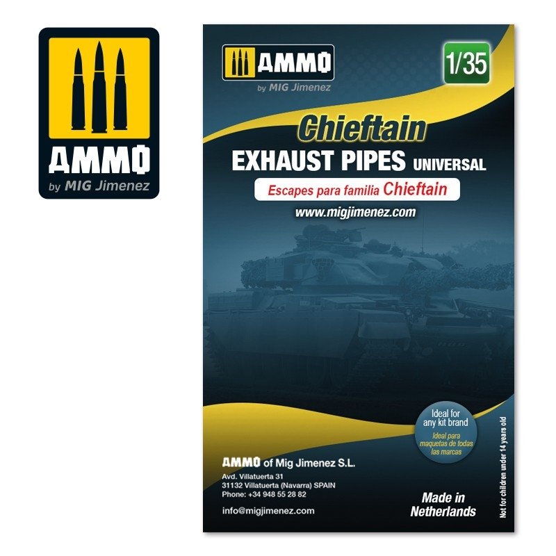 Ammo of Mig 8085 Chieftain exhaust pipes universal 1/35 – image 2
