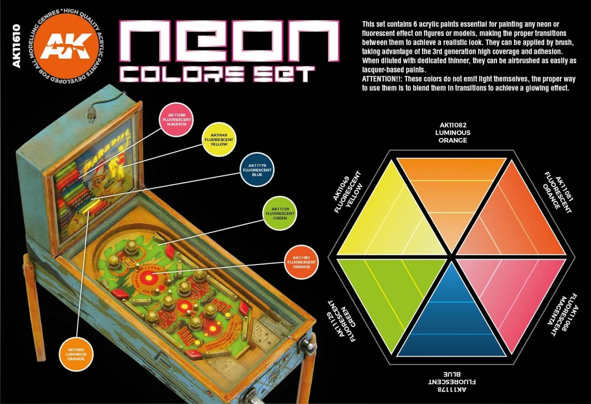 AK Interactive AK11610 3G NEON COLORS SET – image 3