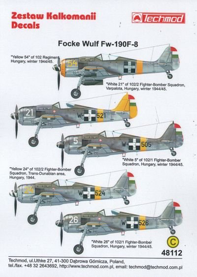 Techmod 48112 Fw-190F-8 1/48