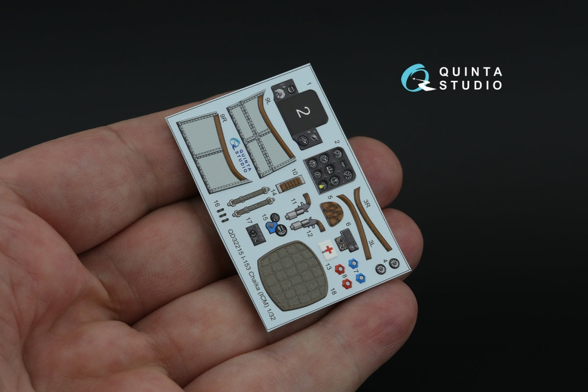 Quinta Studio QD32215 I-153 3D-Printed colored Interior on decal paper (ICM) 1/32 – image 7