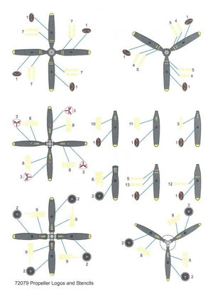 Techmod 72079 Propeller Stencils 1/72 – Bild 3