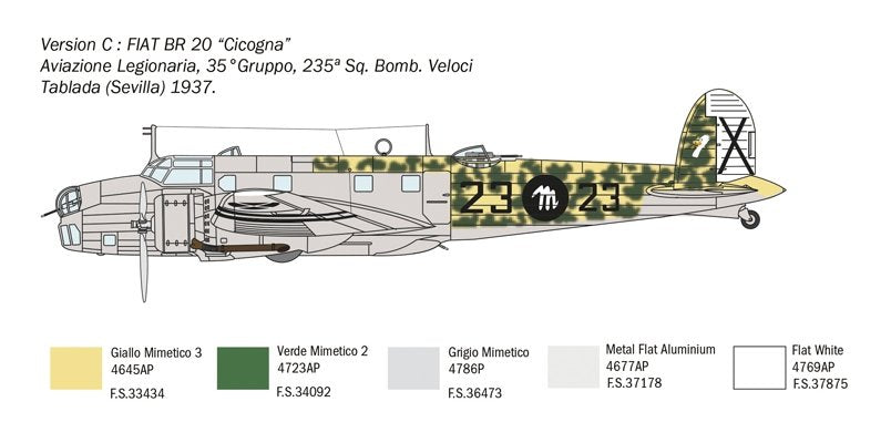 Italeri 1447 Fiat BR.20 Cicogna 1/72 – image 3
