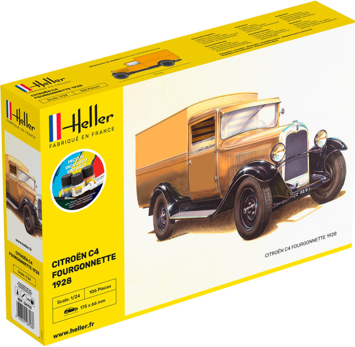 Heller 56703 - STARTER KIT Citroen C4 Fourgonette 1926 in 1/24