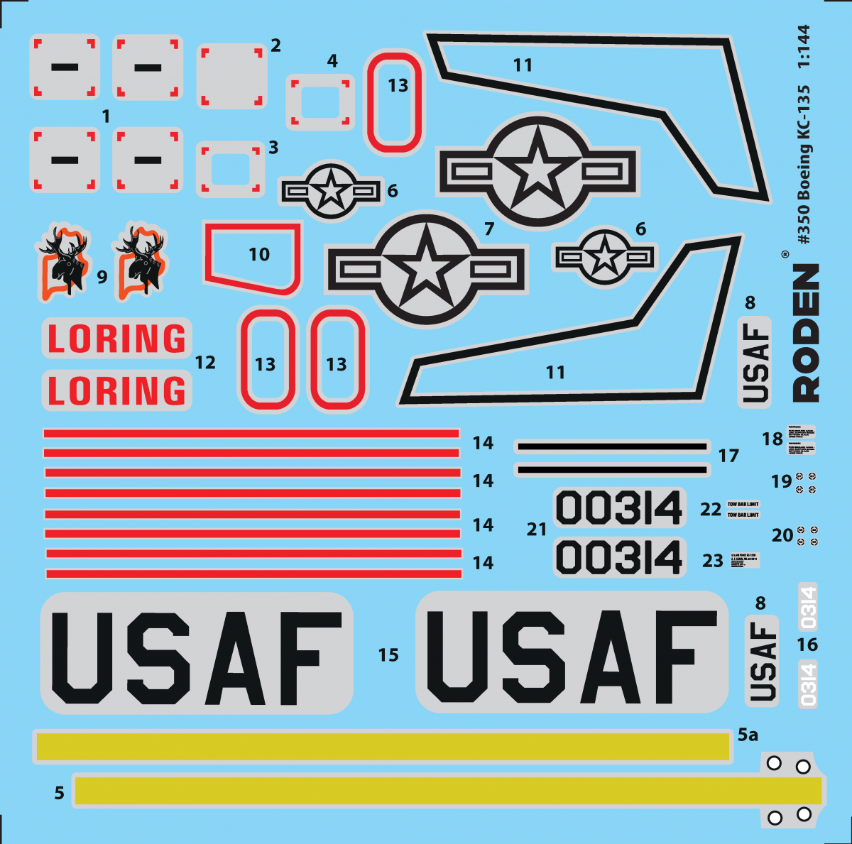Roden 350 Boeing KC-135R Stratotanker 1/144 – obrázek 3
