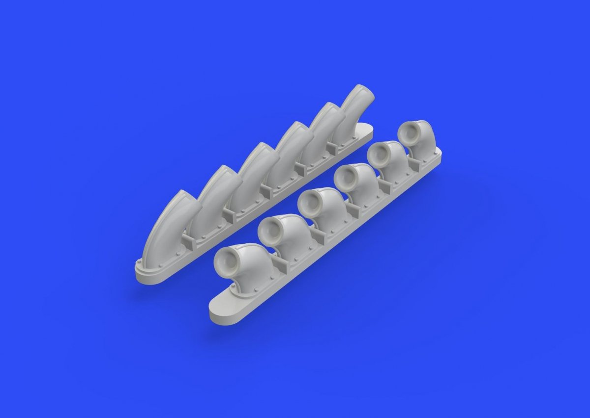 Eduard 648271 P-40B exhaust stacks AIRFIX 1/48
