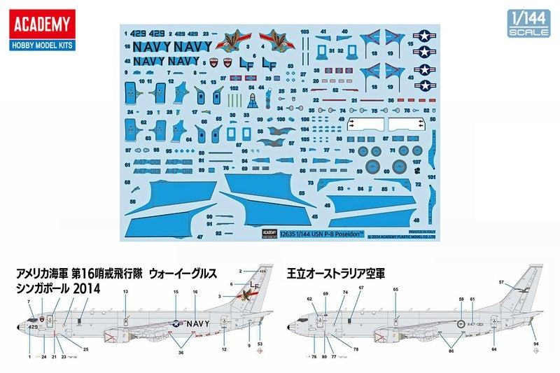 Academy 12635 USN P-8A Poseidon 1/144 – image 2