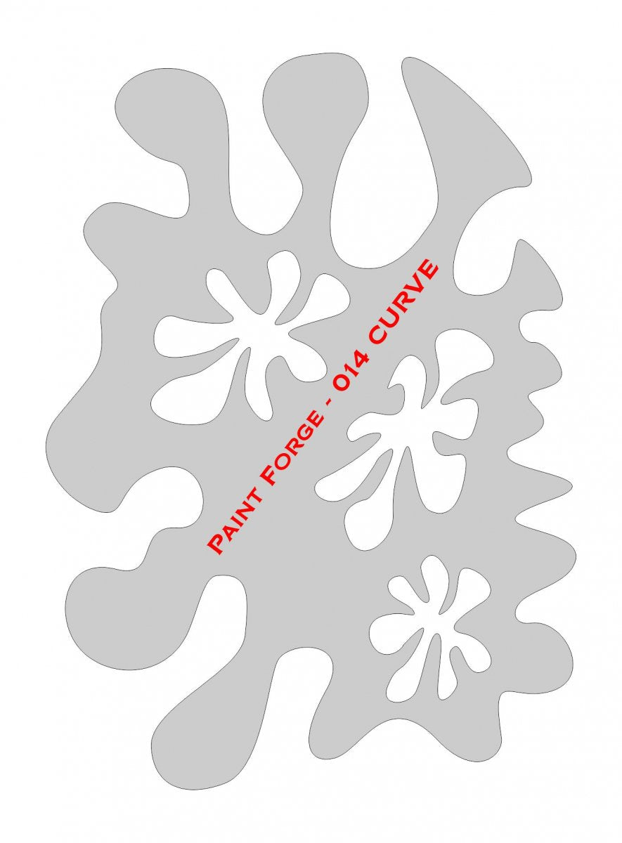 Paint Forge PFST014L STENCIL - CURVE