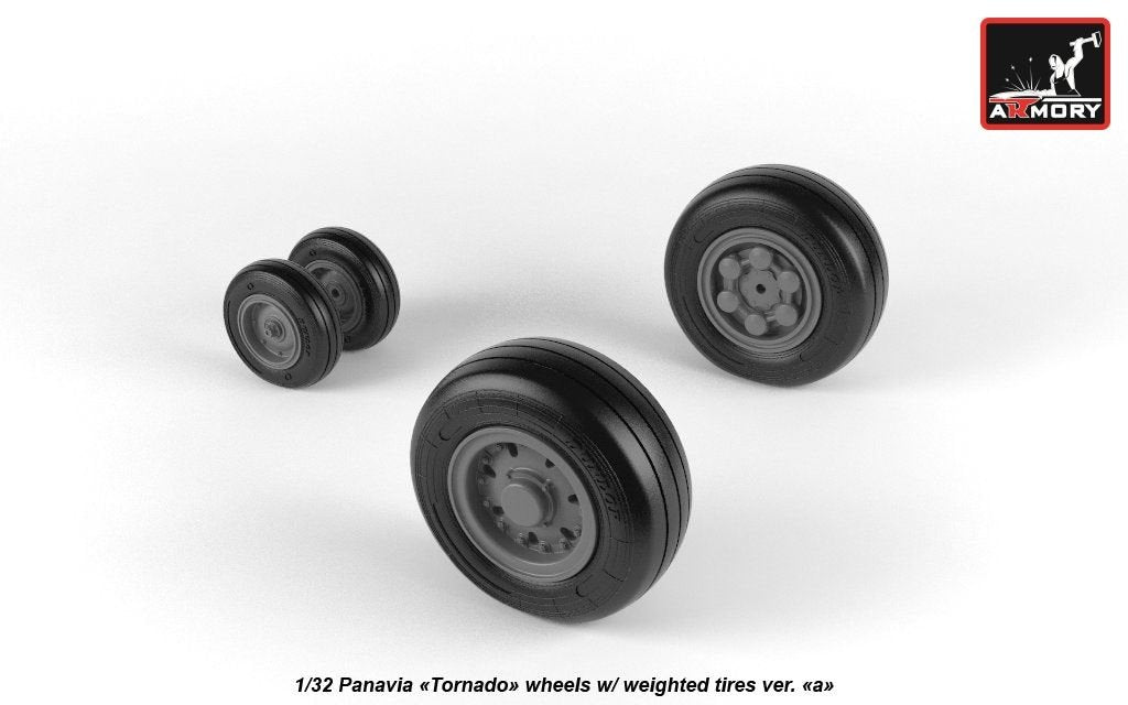 Armory Models AW32501a Panavia Tornado wheels, w/ tires type “a” (DL) 1/32 – image 2