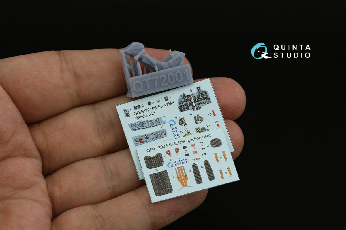 Quinta Studio QD+72168 Su-17M3 3D-Printed colored Interior on decal paper (Modelsvit) (with 3D-printed resin part) 1/72 – imagen 2