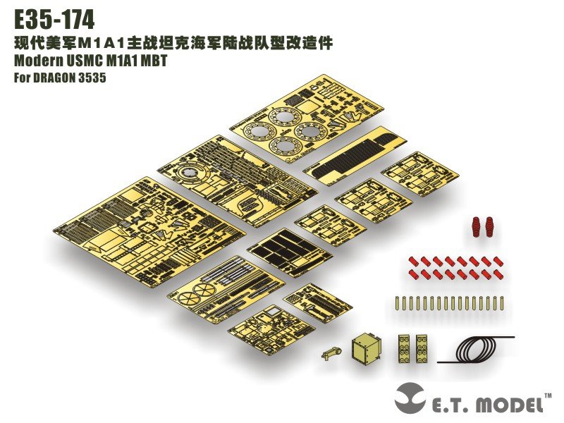 ET Modèle E35-174 M1A1 MBT moderne de l&amp;#39;USMC (Pour DRAGON 3535) (1/35)
