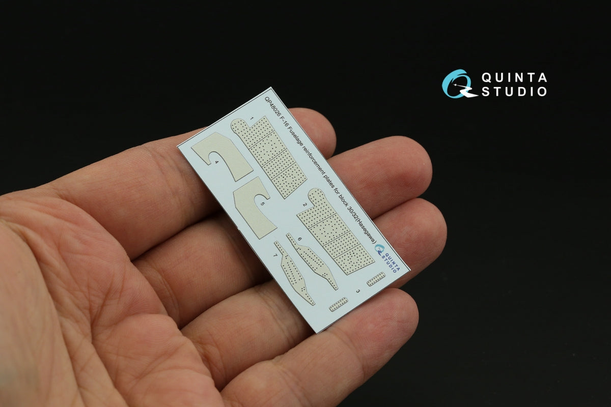 Quinta Studio QP48026 Plaques de renfort pour F-16 bloc 30/32 (Hasegawa) 1/48 – image 4
