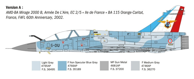Italeri 90023 Dassault Mirage 2000 B/D 1/72 – obrázek 4