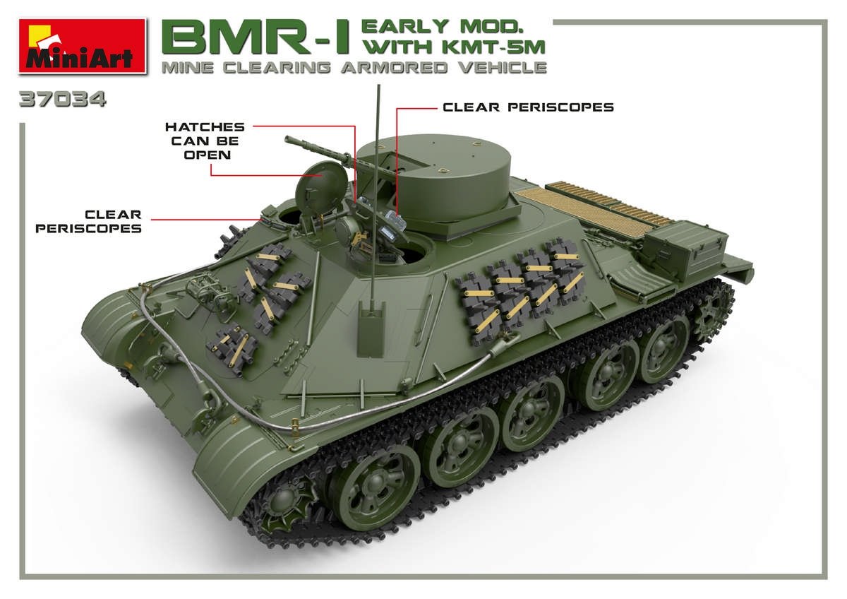 MiniArt 37034 BMR-1 EARLY MOD. WITH KMT-5M 1/35 – obrázek 2