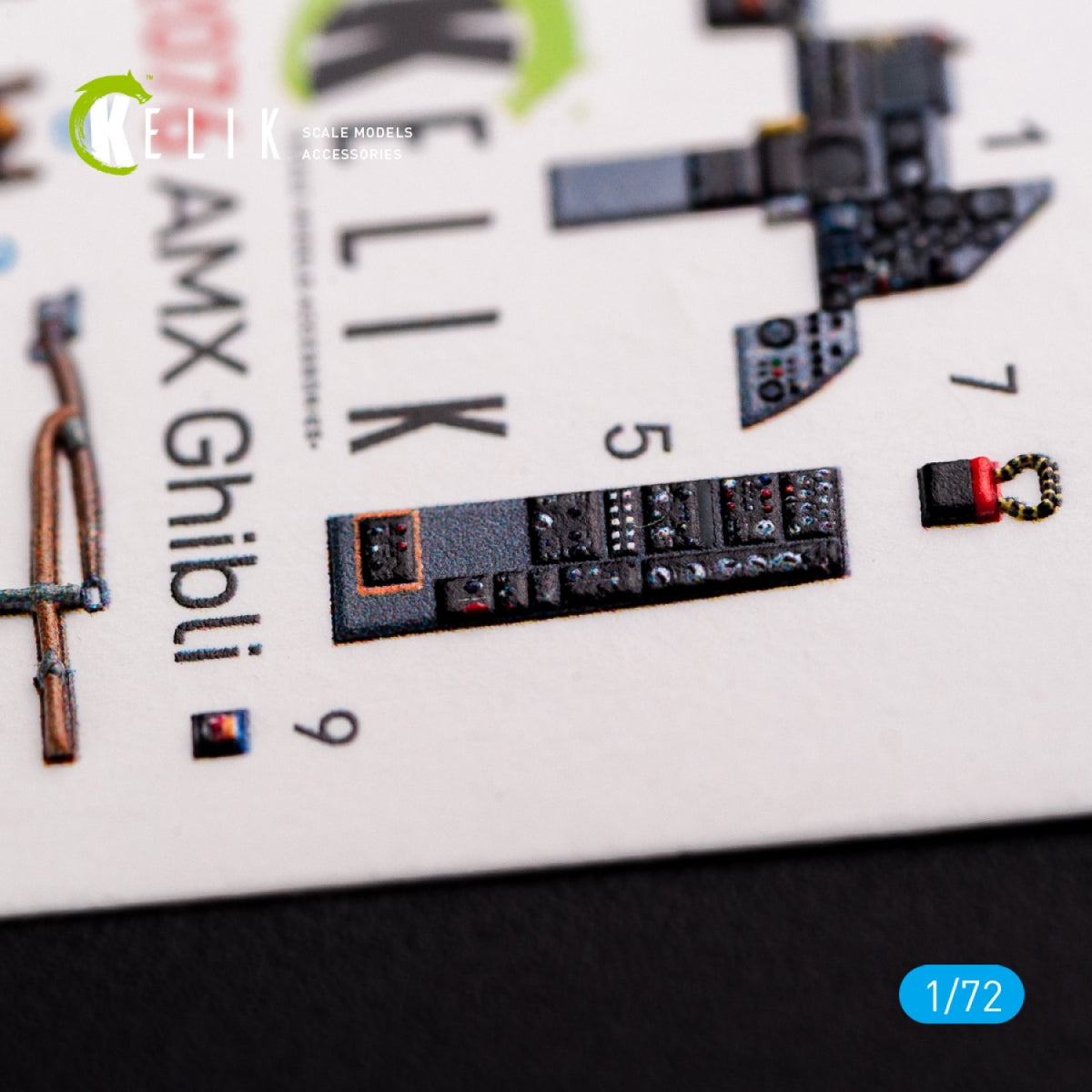 KELIK K72076 Amx Ghibli interior 3D decals for Italeri kit 1/72 – Bild 2