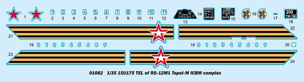 Trumpeter 01082 15U175 TEL of RS-12M1 Topol-M ICBM complex 1/35 – obrázek 25