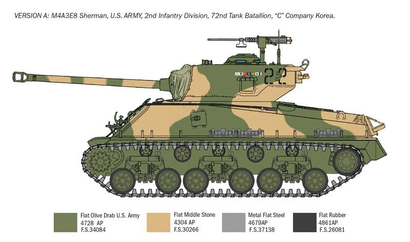 Italeri 6586 Sherman M4A3E8 - Korean War 1/35 – obrázek 4