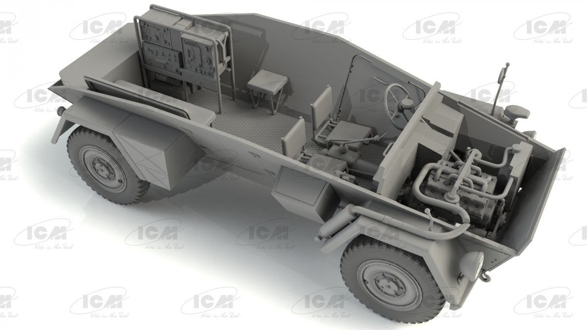 ICM 35110 Sd.Kfz. 247 Ausf.B, Véhicule Blindé du Commandement Allemand 1/35 – image 8