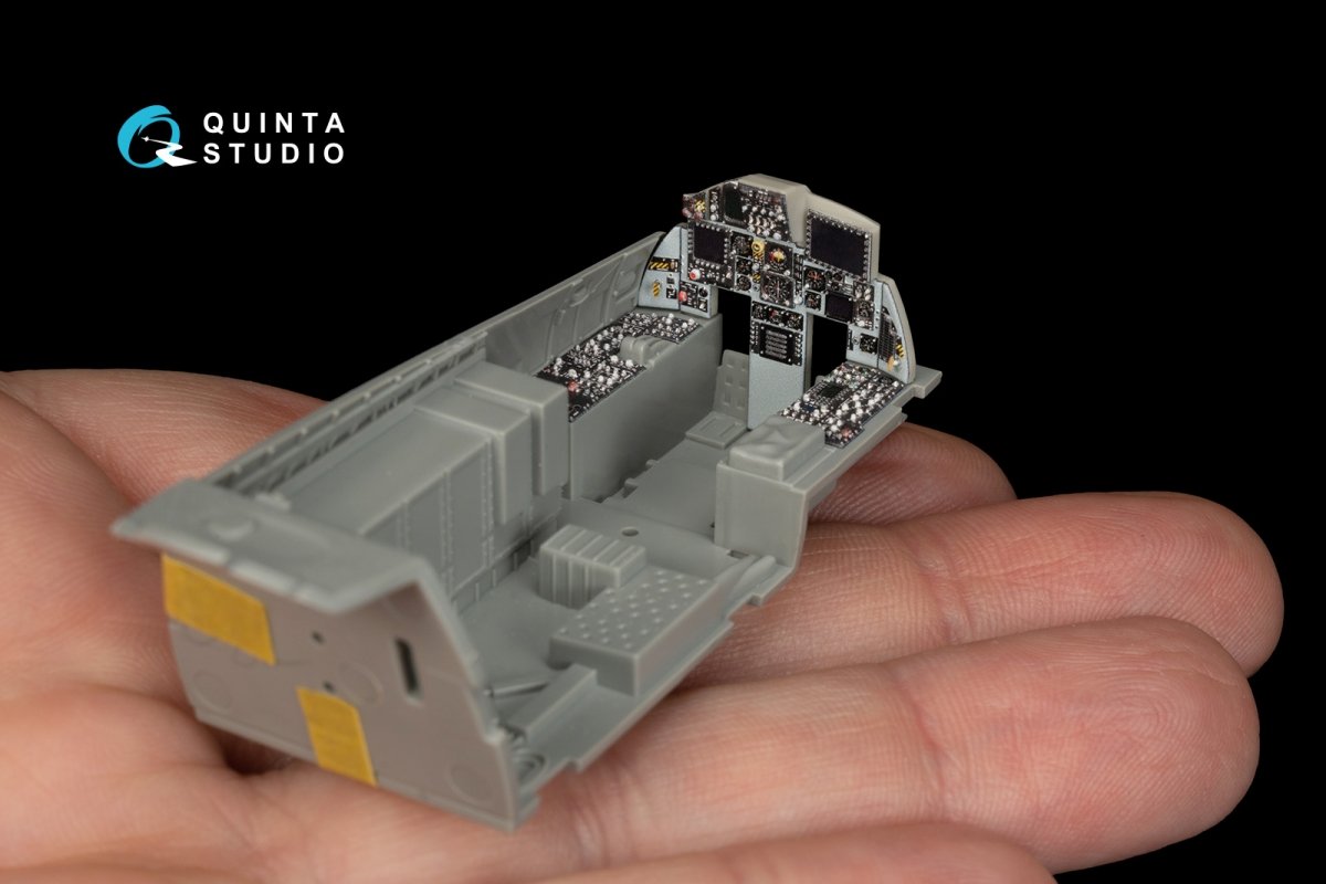 Quinta Studio QD48214 F-15C PAD-upgraded 3D-Printed &amp;amp; colored Interior on decal paper with resin parts (GWH) 1/48 – image 5
