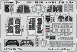 Eduard 491581 Lockheed Martin F-16 I Sufa - PE Set (for GWH Kits) 1/48