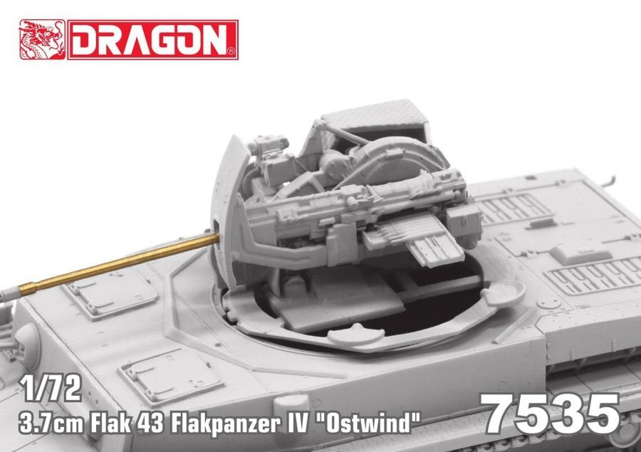 Dragon 7535 3.7cm FlaK 43 Flakpanzer IV &amp;quot;Ostwind&amp;quot; 1/72 – obrázek 5