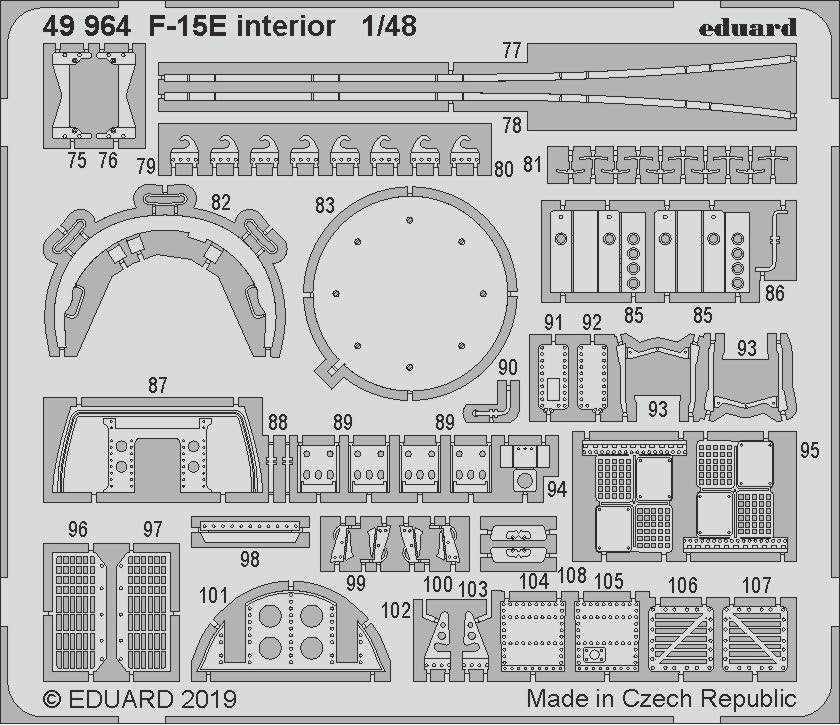Eduard 49964 F-15E interior 1/48 GREAT WALL HOBBY – image 2