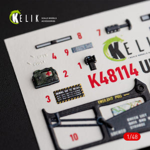 KELIK K48114 UH-60A Black Hawk - Type 2 &amp;quot;Defense Intelligence of Ukraine&amp;quot; interior 3D decals for ICM kit 1/48 – image 6