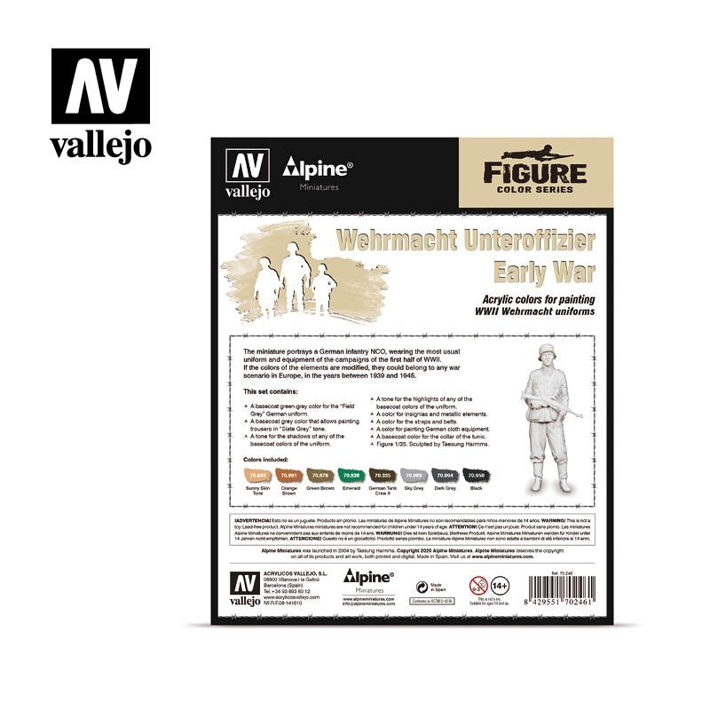 Vallejo 70246 Wehrmacht Unteroffizier Early War 8x17ml – image 2