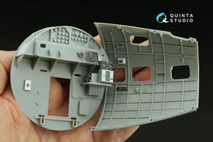 Quinta Studio QD32236 Boeing B-17E/F Navigator, bombardier, waist and tail gunners compartments. 3D-Printed colored Interior (HK models) 1/32 – obrázek 7
