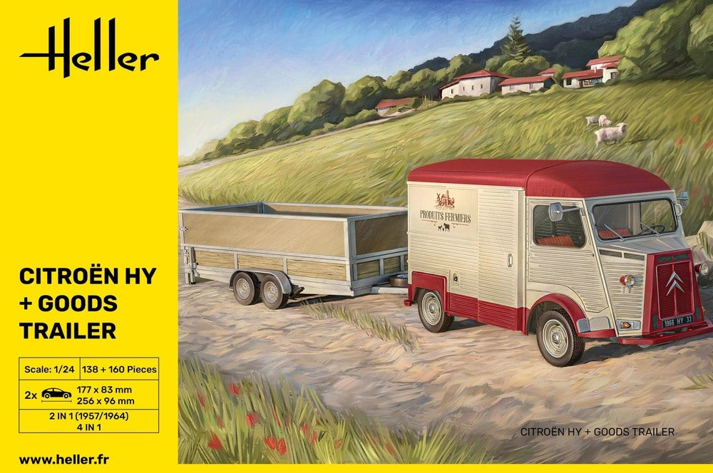 Heller 50331 Citroen HY + Goods Trailer 1/24 – image 2