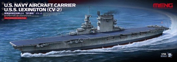 Meng Model PS-002 US NAVY AIRCRAFT CARRIER USS LEXINGTON (CV-2) 1/700