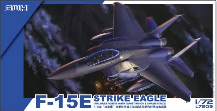 Great Wall Hobby L7209 F-15E Strike Eagle Dualroles Fighter w/New Targeting Pod &amp;amp; Ground Attack 1/72