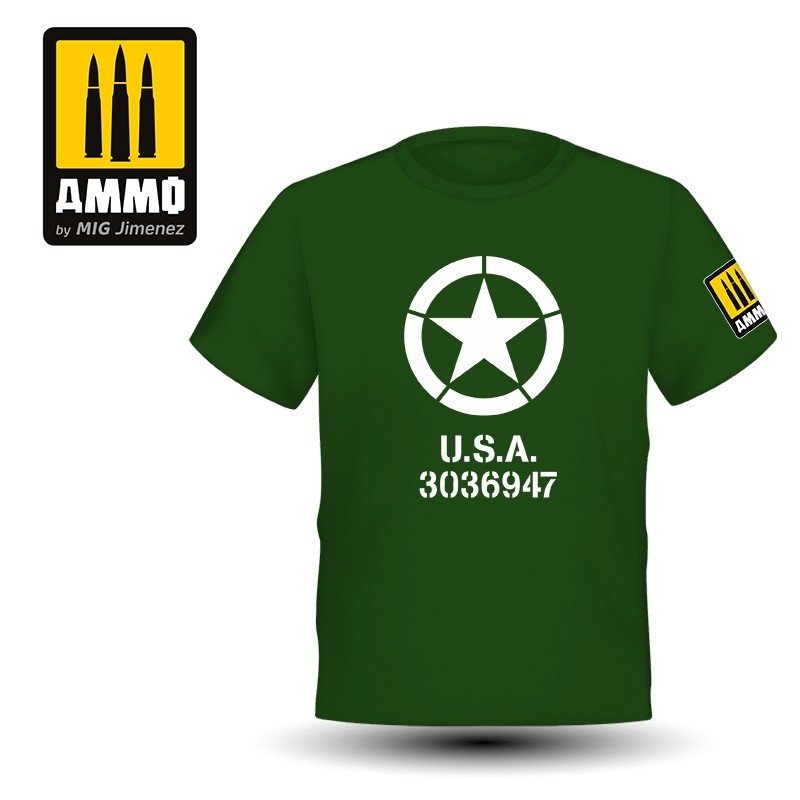 AMMO of Mig Jimenez 8077XXXL T-SHIRT - US Star (size XXXL)