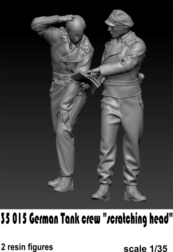 Glowel Miniatures 35015 German tank crew "scratching head" 1/35