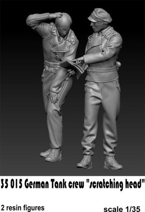 Glowel Miniatures 35015 German tank crew &amp;quot;scratching head&amp;quot; 1/35
