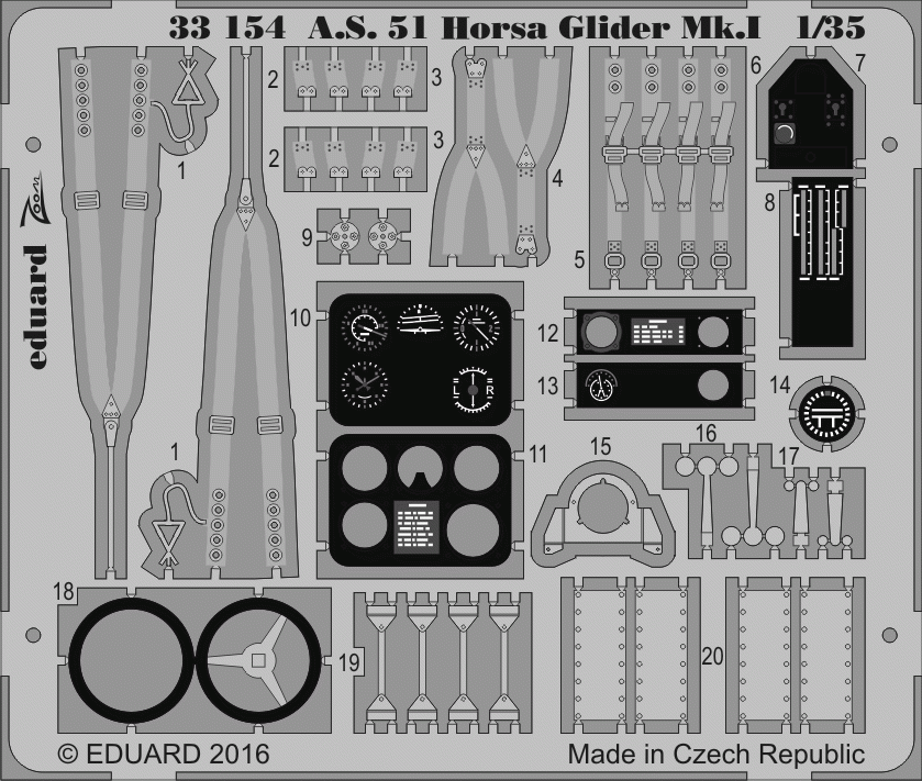 Eduard 33154 AS 51 Horsa Glider Mk. And 1/35 BRONCO