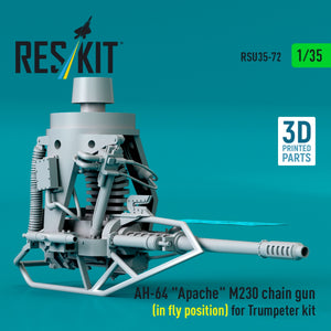 RESKIT RSU35-0072 AH-64 &amp;quot;Apache&amp;quot; M230 chain gun (in fly position) for Trumpeter kit (3D Printed) 1/35 – image 2