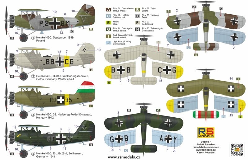 RS Models 92287 Heinkel He-46C - German WWII Reconnaissance Aircraft 1/72 – image 2
