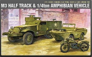 Academy 13408 M3 HALF TRACK &amp;amp; 1/4ton AMPHIBIAN VEHICLE (1/72)