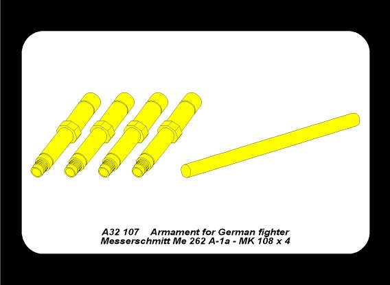 Aber A32107 Armament for german fighter Me 262 A-1a 1/32 – immagine 6