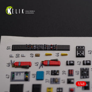 KELIK K48091 CH-46E Cargo compartment interior 3D decals for Academy kit 1/48 – obrázek 5