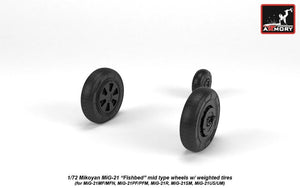 Armory Models AW72049 Mikoyan MiG-21 Fishbed wheels w/ weighted tires, mid 1/72 – image 5