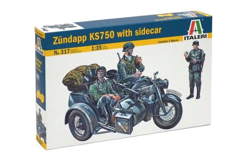 Italeri 0317 ZUNDAPP KS750 WITH SIDECAR 1/35 – image 2