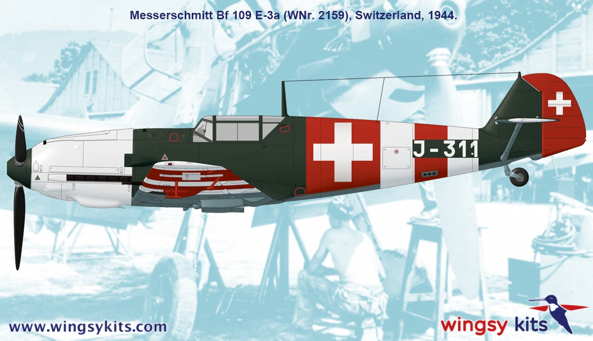 Wingsy Kits D5-12 Swiss Air Force Fighter MESSERSCHMITT Bf 109 E-3a 1/48 – image 14