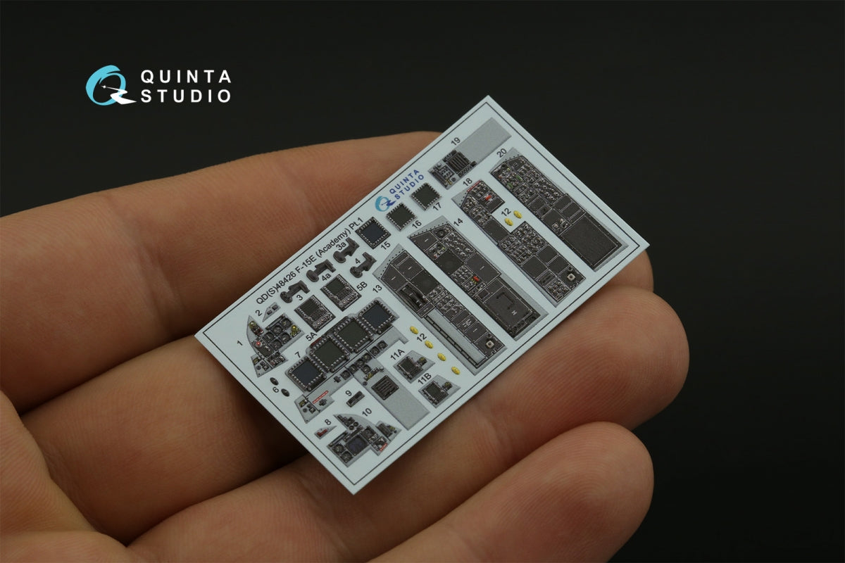 Quinta Studio QD48426 F-15E 3D-Printed colored Interior on decal paper (Academy) 1/48 – image 6